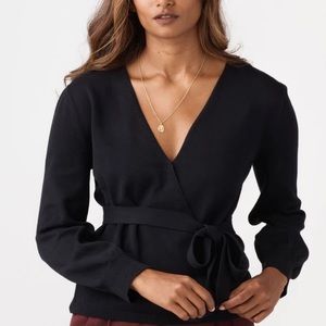 VETTA convertible wrap sweater NWT